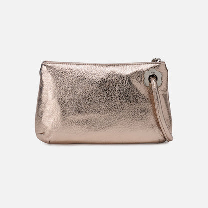 HOBO Sale - Daisy Daze Large Wristlet In Metallic Leather - Cameo Quartz