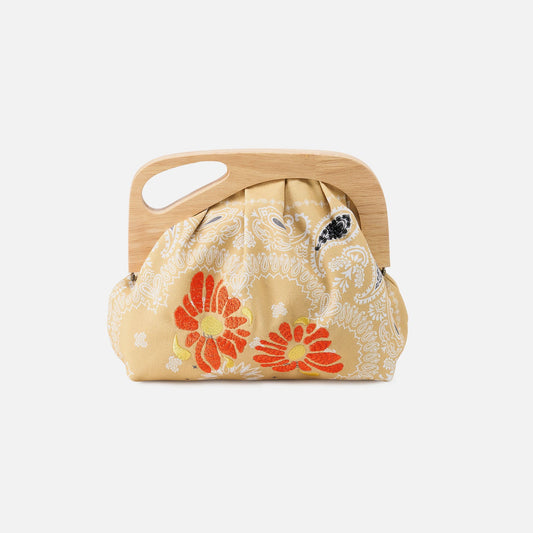 HOBO Featured - Dakota Print Clutch In Canvas - Sunset Bandana