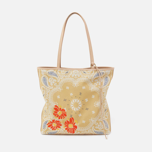 HOBO Best Price - Dakota Print Tote In Canvas - Sunset Bandana