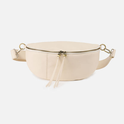 HOBO Smart Buy - Hunter Medium Belt Bag In Pebbled Leather - Cream
