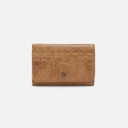 HOBO Exclusive - Jill Trifold Wallet In Buffed Leather - Whiskey