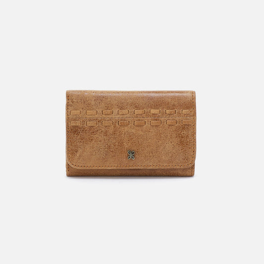 HOBO Exclusive - Jill Trifold Wallet In Buffed Leather - Whiskey