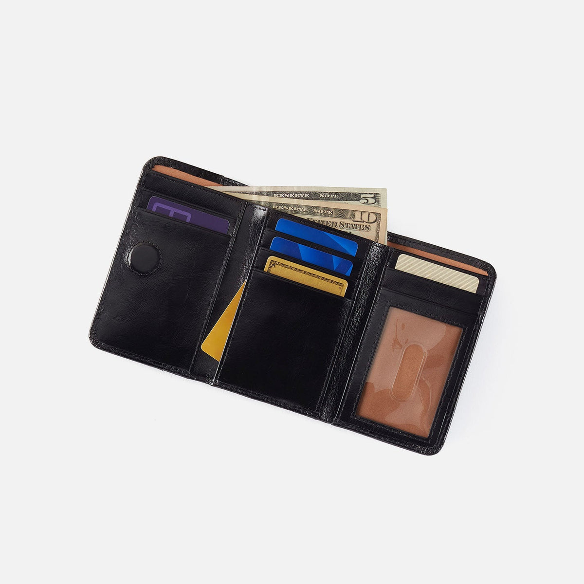 HOBO Exclusive - Jill Trifold Wallet In Buffed Leather - Whiskey