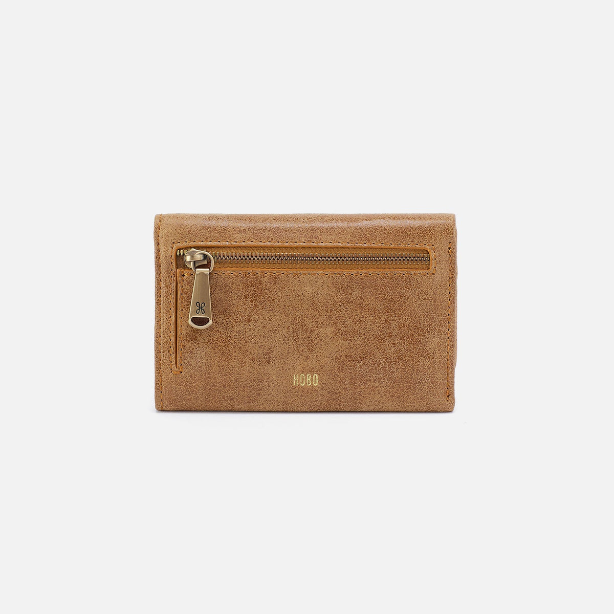 HOBO Exclusive - Jill Trifold Wallet In Buffed Leather - Whiskey