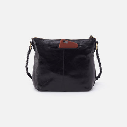HOBO Premium - Lasso Medium Crossbody In Polished Leather - Black