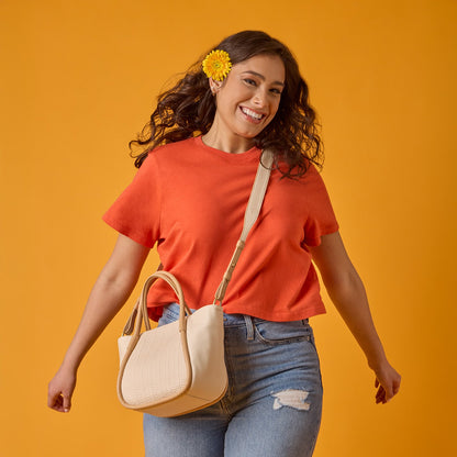 HOBO Hot Sale - Margot Satchel In Pebbled Leather - Cream