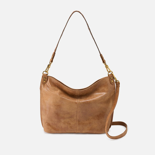 HOBO Essential - Pier Shoulder Bag In Buffed Leather - Whiskey