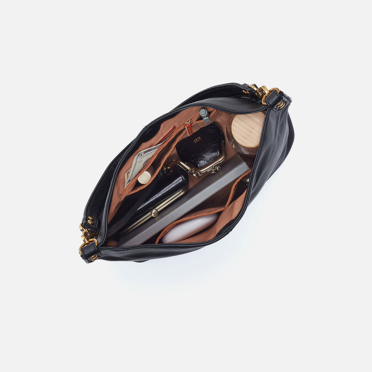 HOBO Best Seller - Pier Shoulder Bag In Pebbled Leather - Embroidered Birch