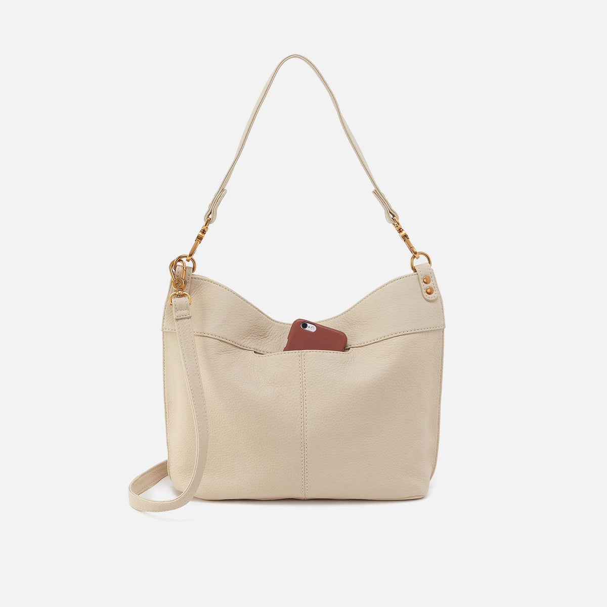 HOBO Best Seller - Pier Shoulder Bag In Pebbled Leather - Embroidered Birch