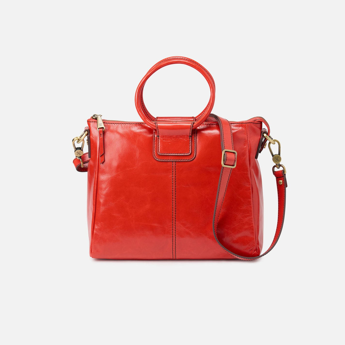 HOBO Customer Favorite - Sheila Medium Satchel In Polished Leather - Grenadine