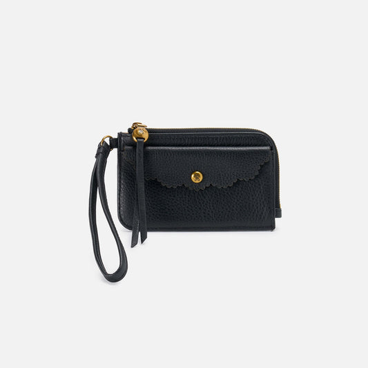 HOBO Premium - Tabby Card Wristlet In Pebbled Leather - Black