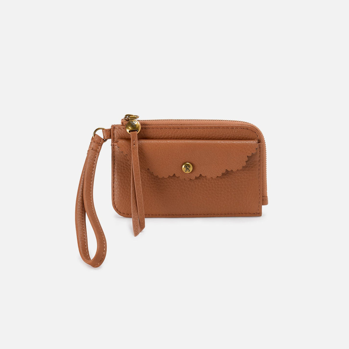 HOBO Best Seller - Tabby Card Wristlet In Pebbled Leather - Warm Honey