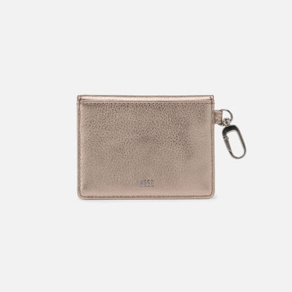 HOBO Latest - Tabby Flap Card Case In Metallic Leather - Cameo Quartz