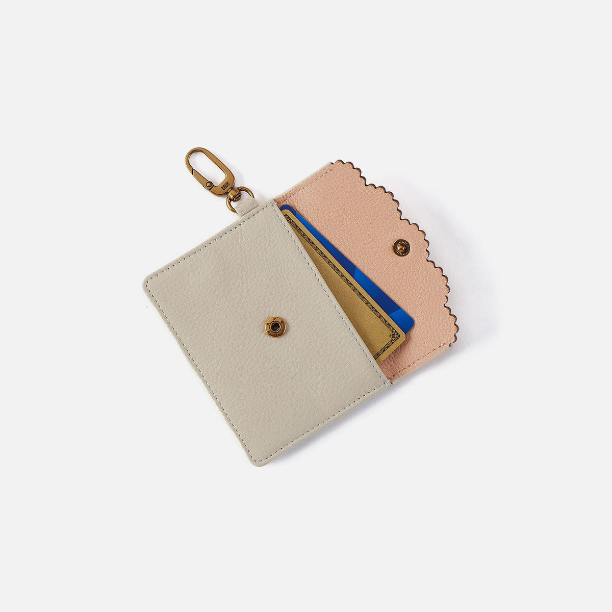 HOBO Trusted - Tabby Flap Card Case In Pebbled Leather - Birch