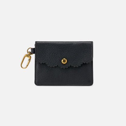 HOBO Exclusive - Tabby Flap Card Case In Pebbled Leather - Black