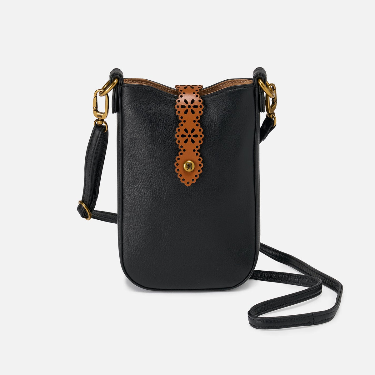 HOBO Classic - Tabby Phone Crossbody In Pebbled Leather - Black
