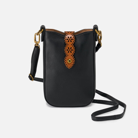 HOBO Classic - Tabby Phone Crossbody In Pebbled Leather - Black